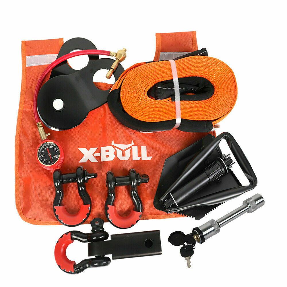 Trail Starter Recovery Pack, X-BULL 11-piece winch recovery kit, view 12