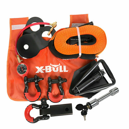 Trail Starter Recovery Pack, X-BULL 11-piece winch recovery kit, view 12